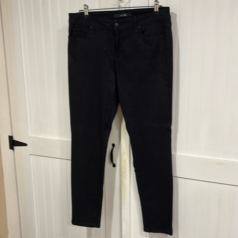 Joe’s mid rise, skinny, stretch, sparkle black jeans size 32